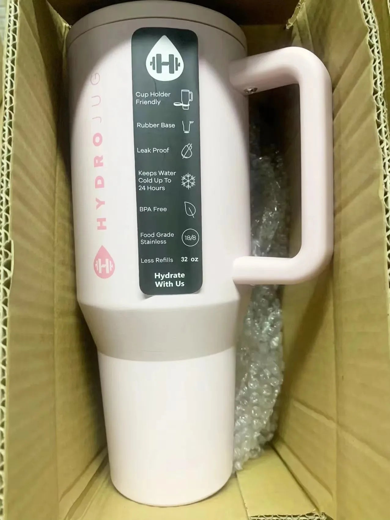 HydroJug Tumbler 32OZ/40OZ Traveler Straw Lid Stainless Steel Vacuum Insulated